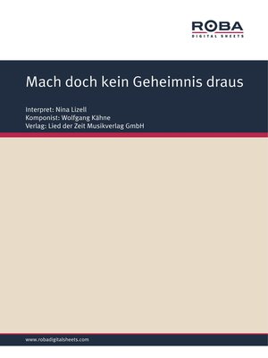 cover image of Mach doch kein Geheimnis draus